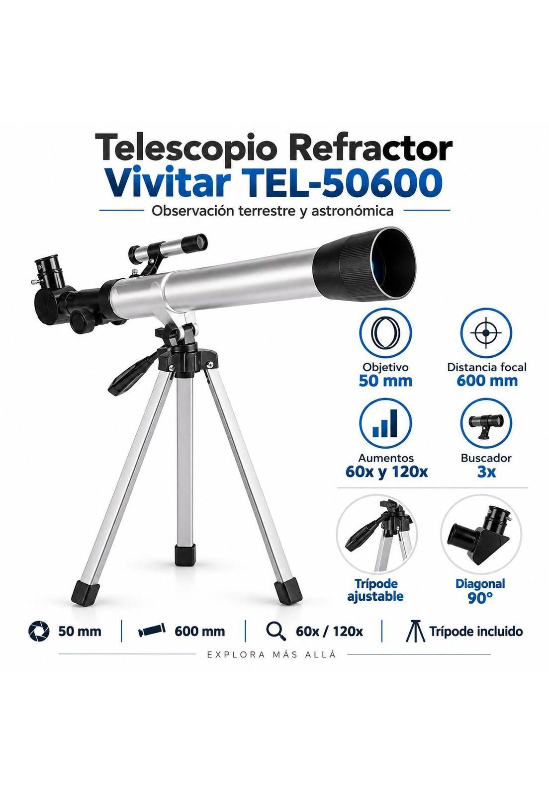 Pack Telescopio Microscopio y Binoculares Vivitar-6