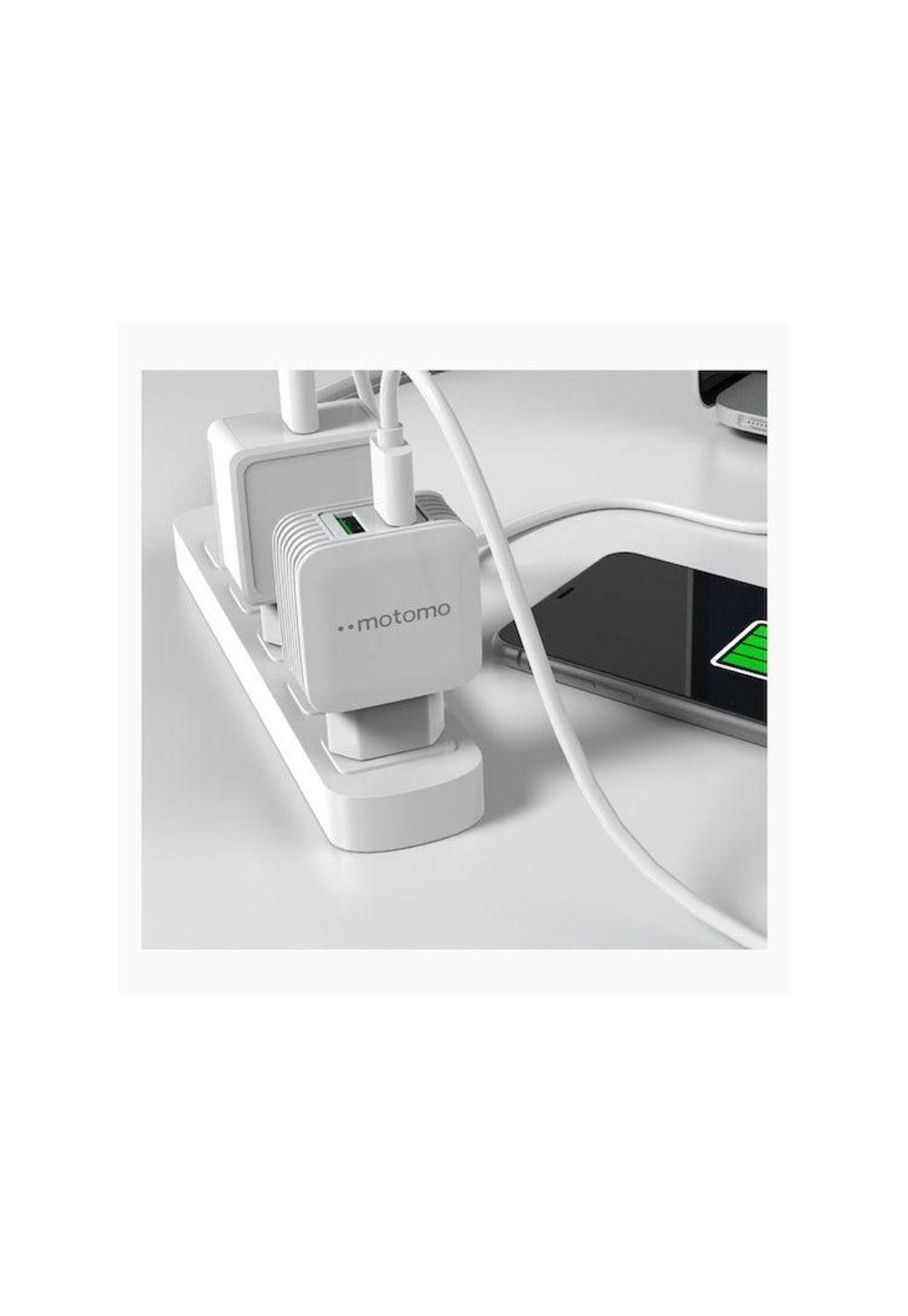 Cargador Motomo Dual USB 12W con Cable Micro USB de 1m SEC-4