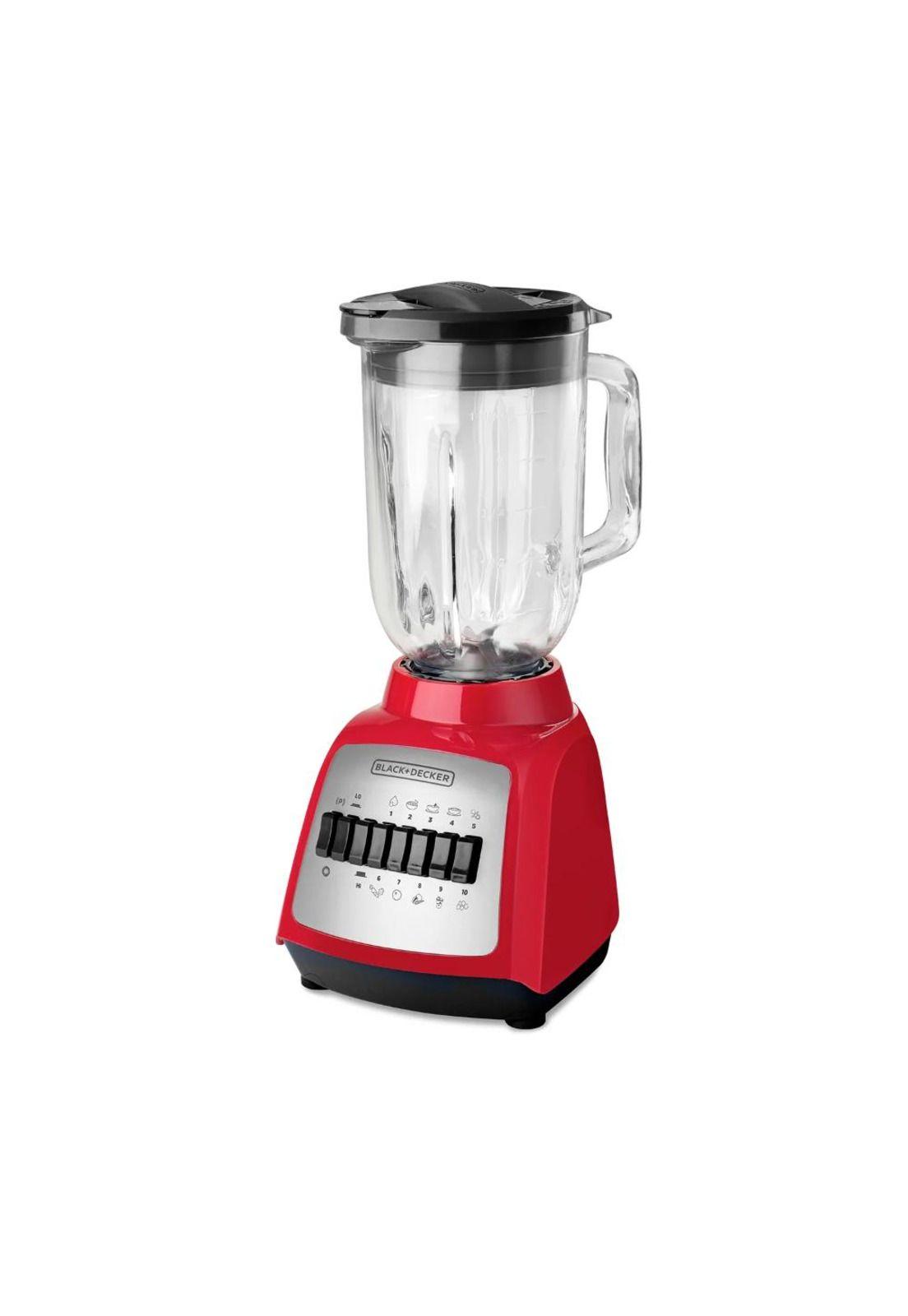 Licuadora Black + Decker Vidrio 550W 1.25L BLBD210GR-CL Rojo-0