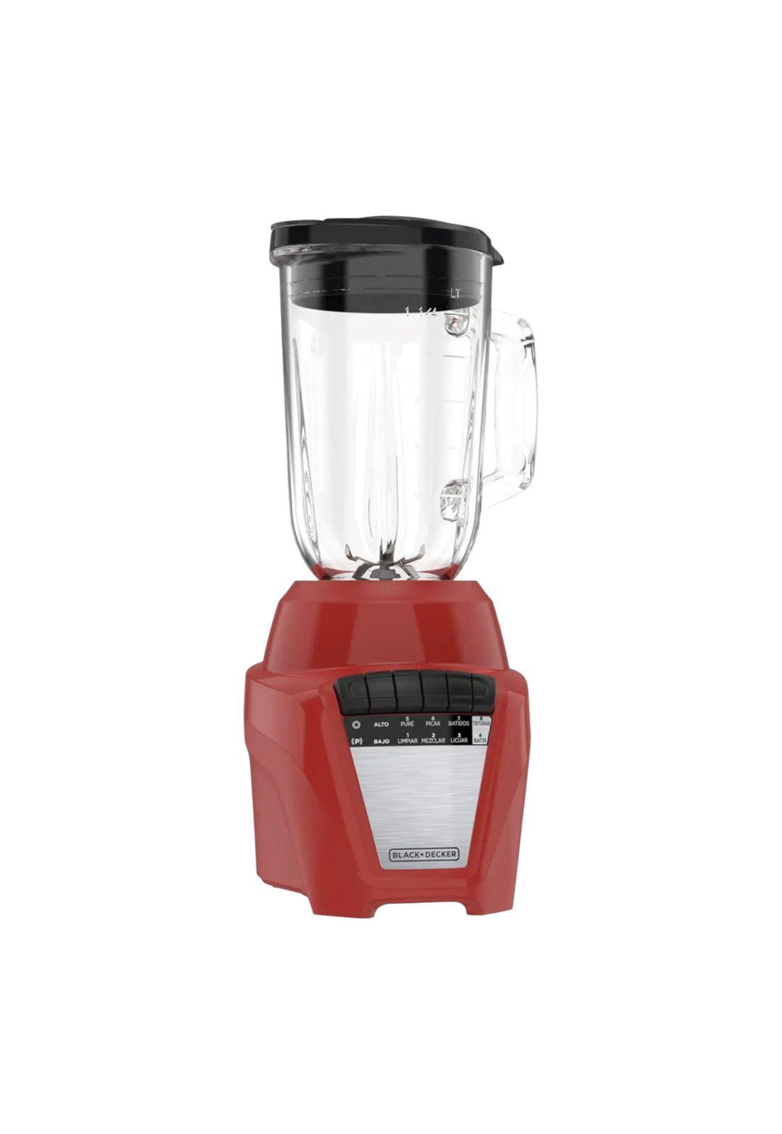 Licuadora Black+Decker 700W Vaso de Vidrio 1.5L Roja-1
