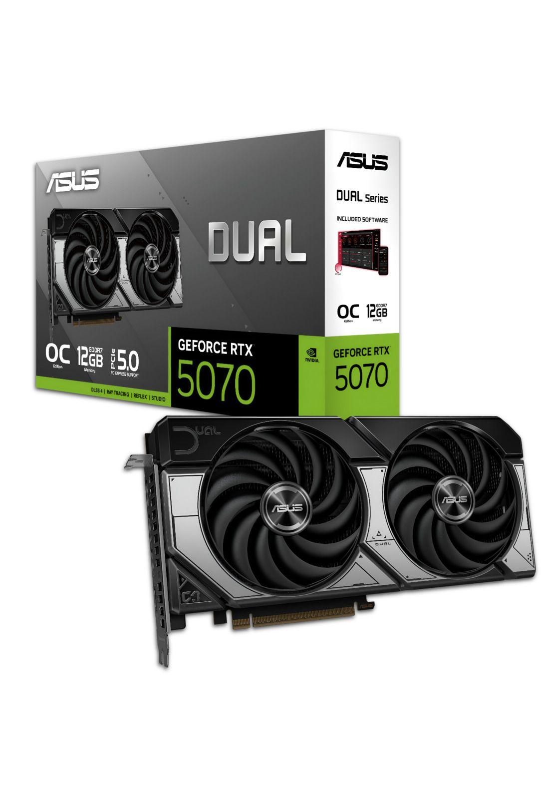 Tarjeta de Video ASUS RTX 5070 12GB OC Edition Dual PCIE 5.0-4