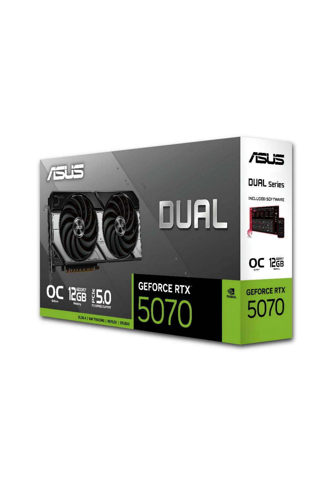 Tarjeta de Video ASUS RTX 5070 12GB OC Edition Dual PCIE 5.0-8