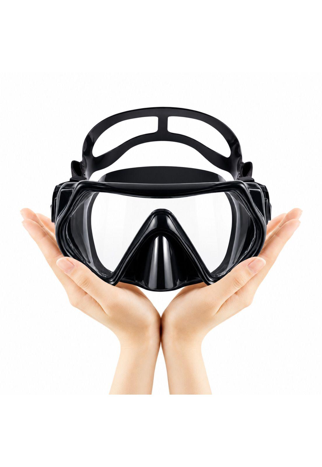 Mascara de Buceo Anti Fugas de Vidrio Templado con Snorkel-8