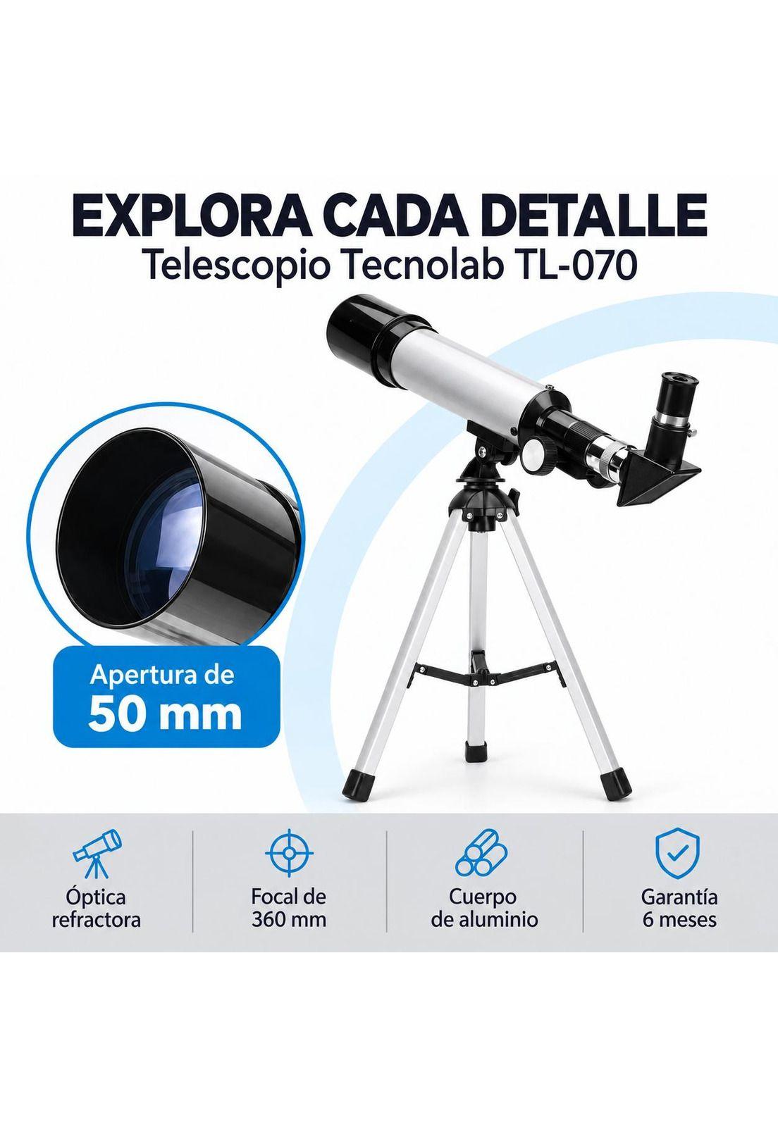 Telescopio Astronómico Monocular 90X HD de Aluminio TL-070-5
