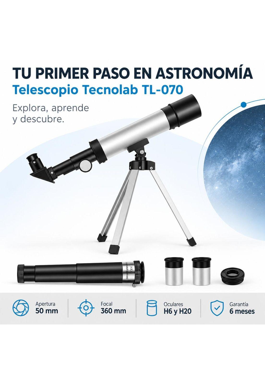 Telescopio Astronómico Monocular 90X HD de Aluminio TL-070-7