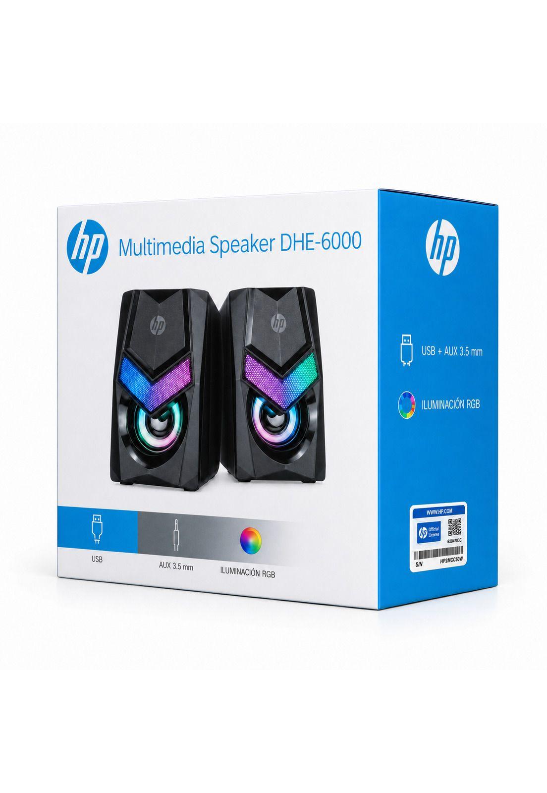 Parlante USB HP Multimedia con Iluminación RGB DHE-6000-5