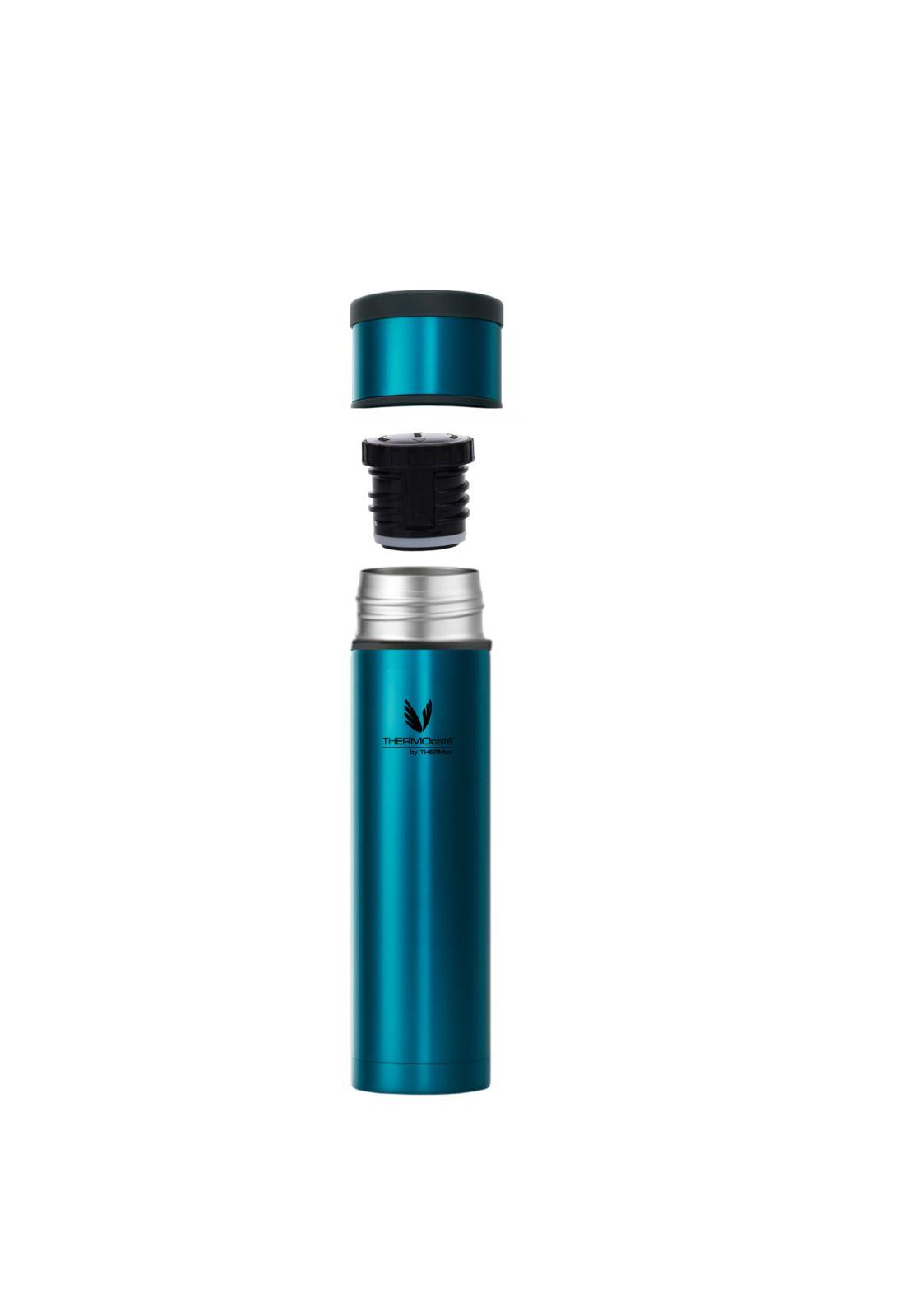 Termo Premium de Acero Inoxidable 1L Azul Metalizado 12H/24H-2
