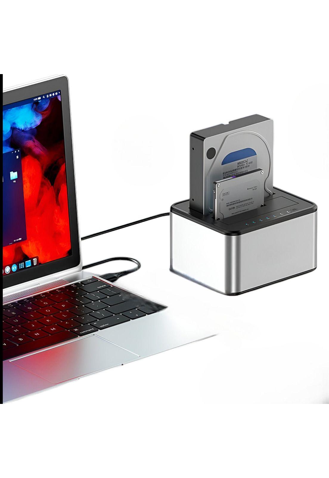 Lector de Discos SATA USB 3.0 Dock Station Dual 5 GBPS K250D-2