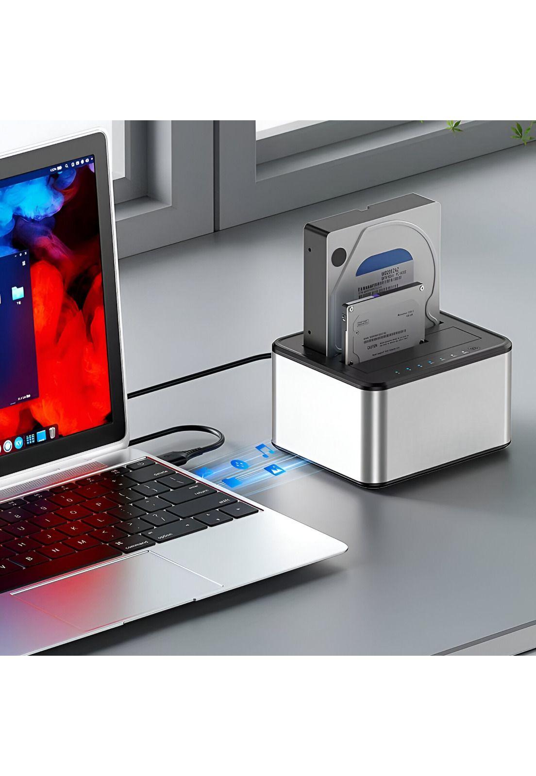 Lector de Discos SATA USB 3.0 Dock Station Dual 5 GBPS K250D-5