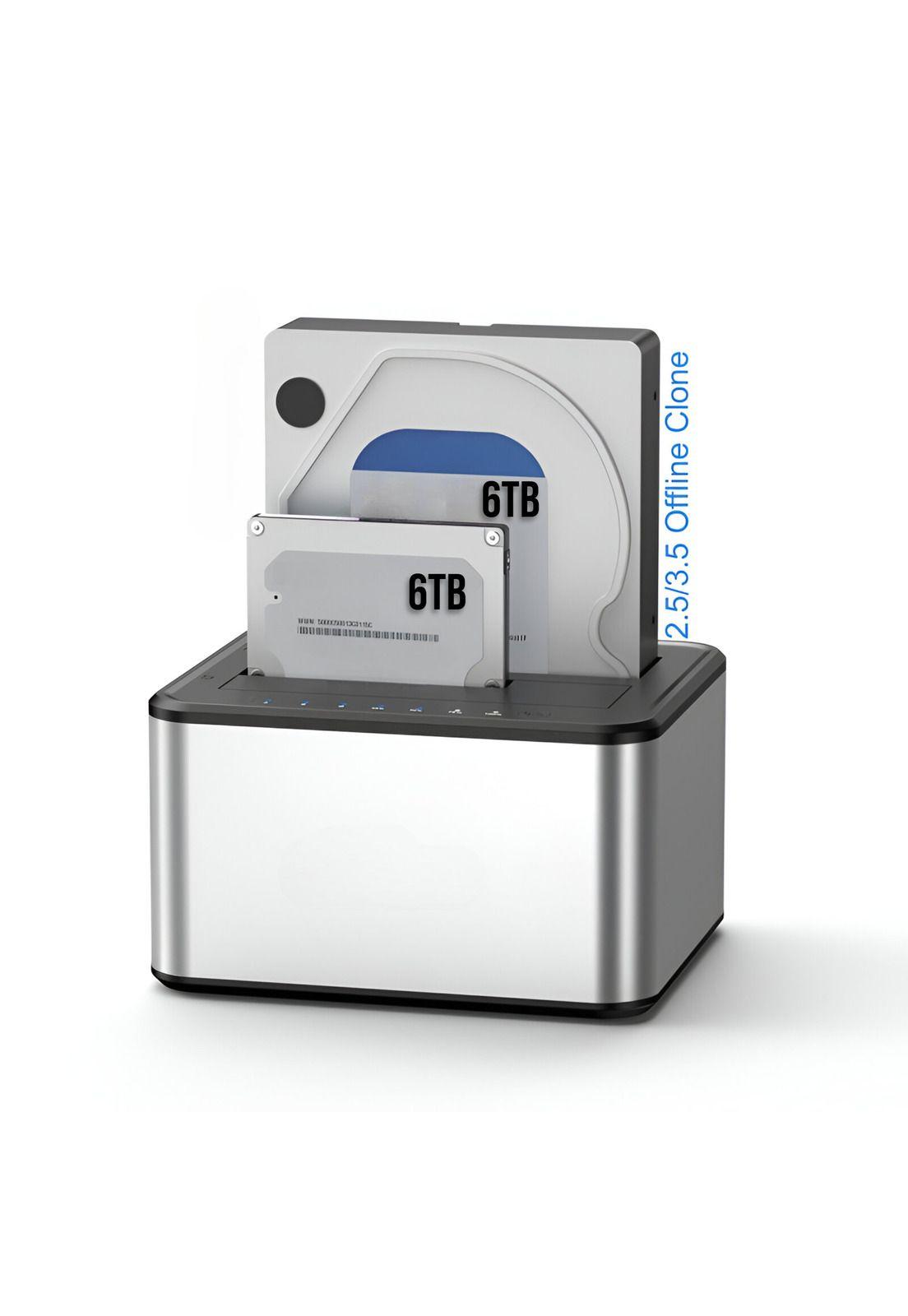 Lector de Discos SATA USB 3.0 Dock Station Dual 5 GBPS K250D-6