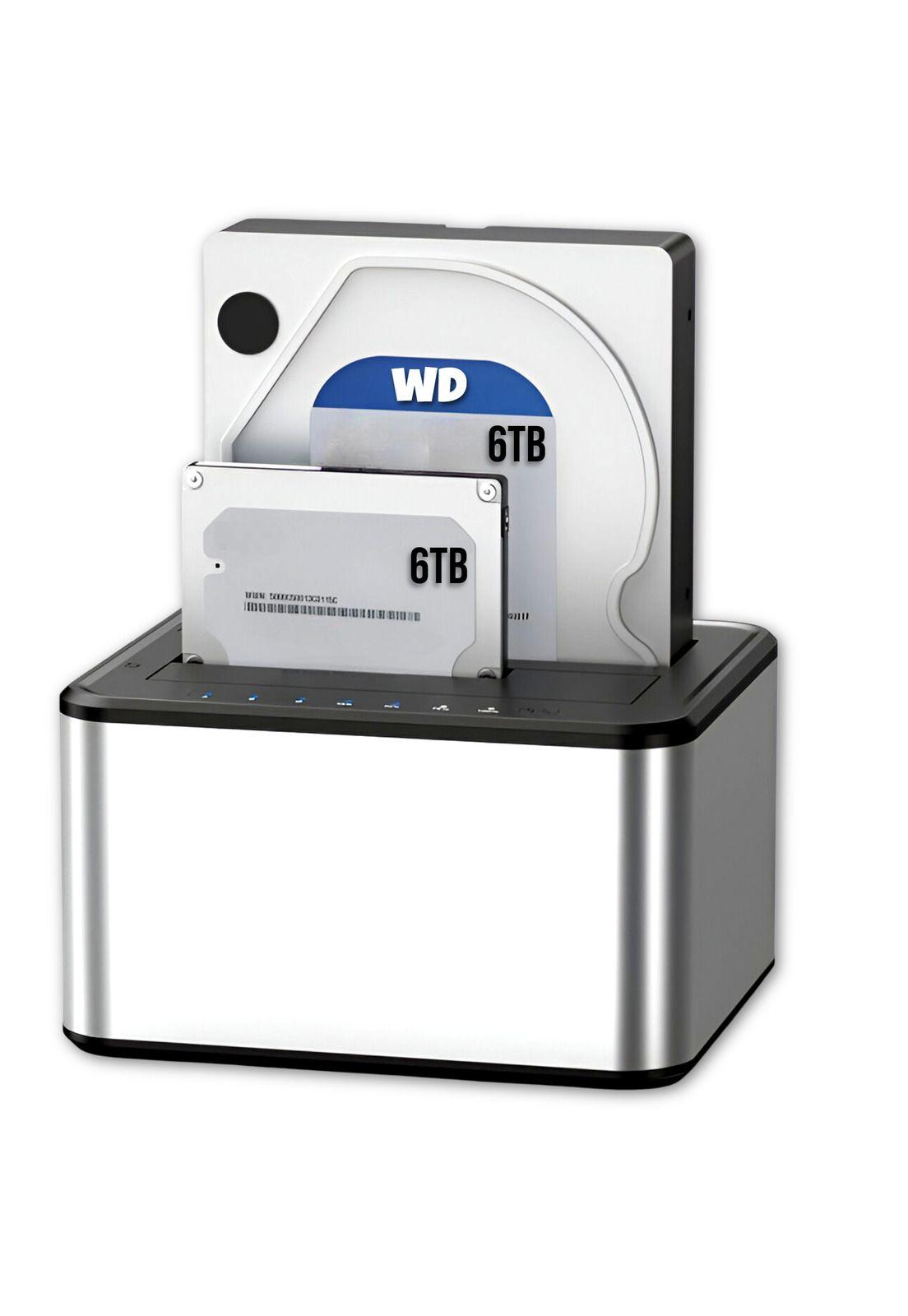 Lector de Discos SATA USB 3.0 Dock Station Dual 5 GBPS K250D-8