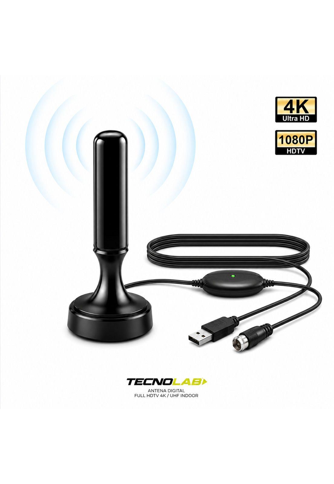 Antena de TV Digital Amplificada 5MT 4K Ultra HD / FHD TL590-2