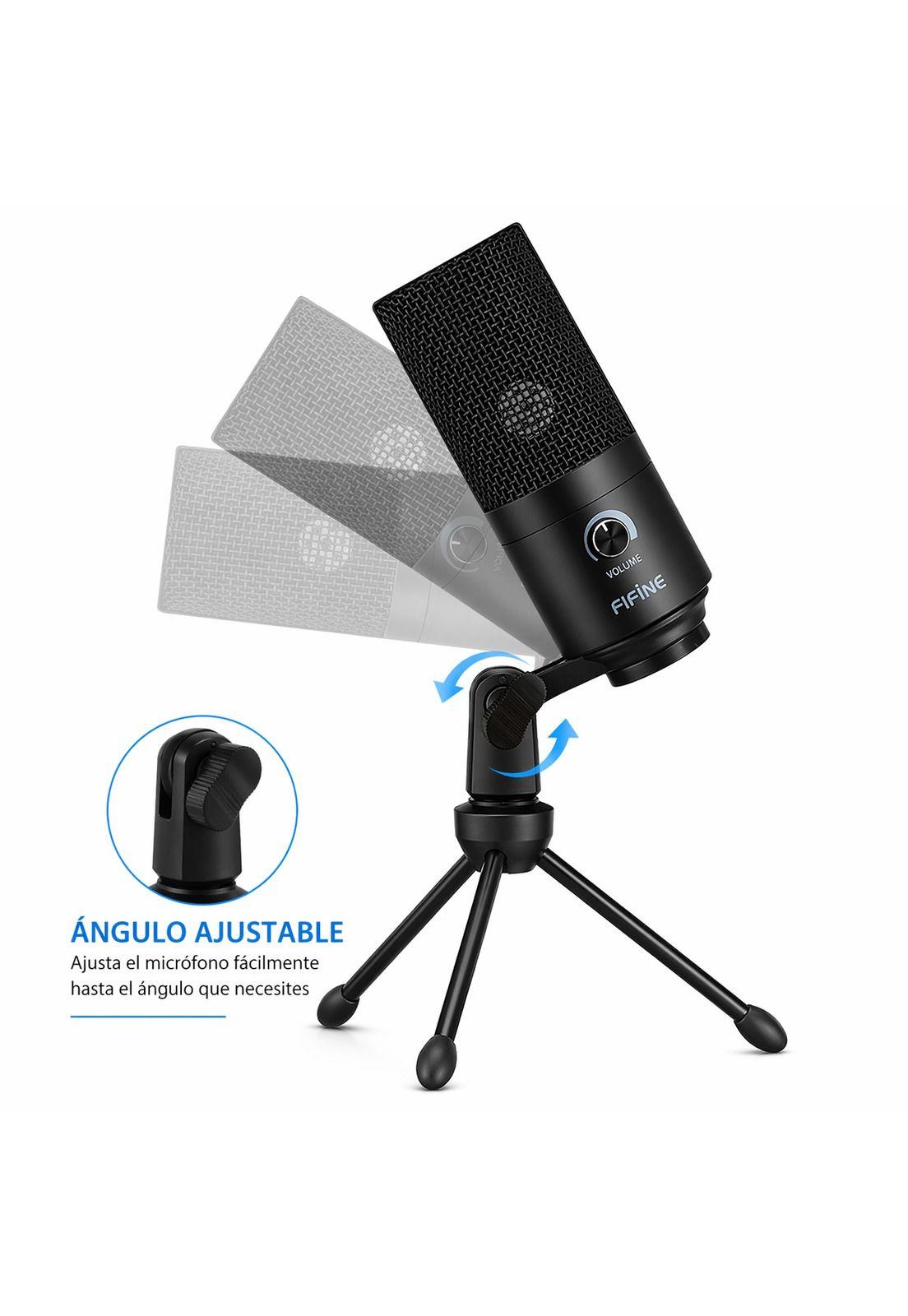 Micrófono Condensador USB Multiplataformas Fifine K669BK Pro-5