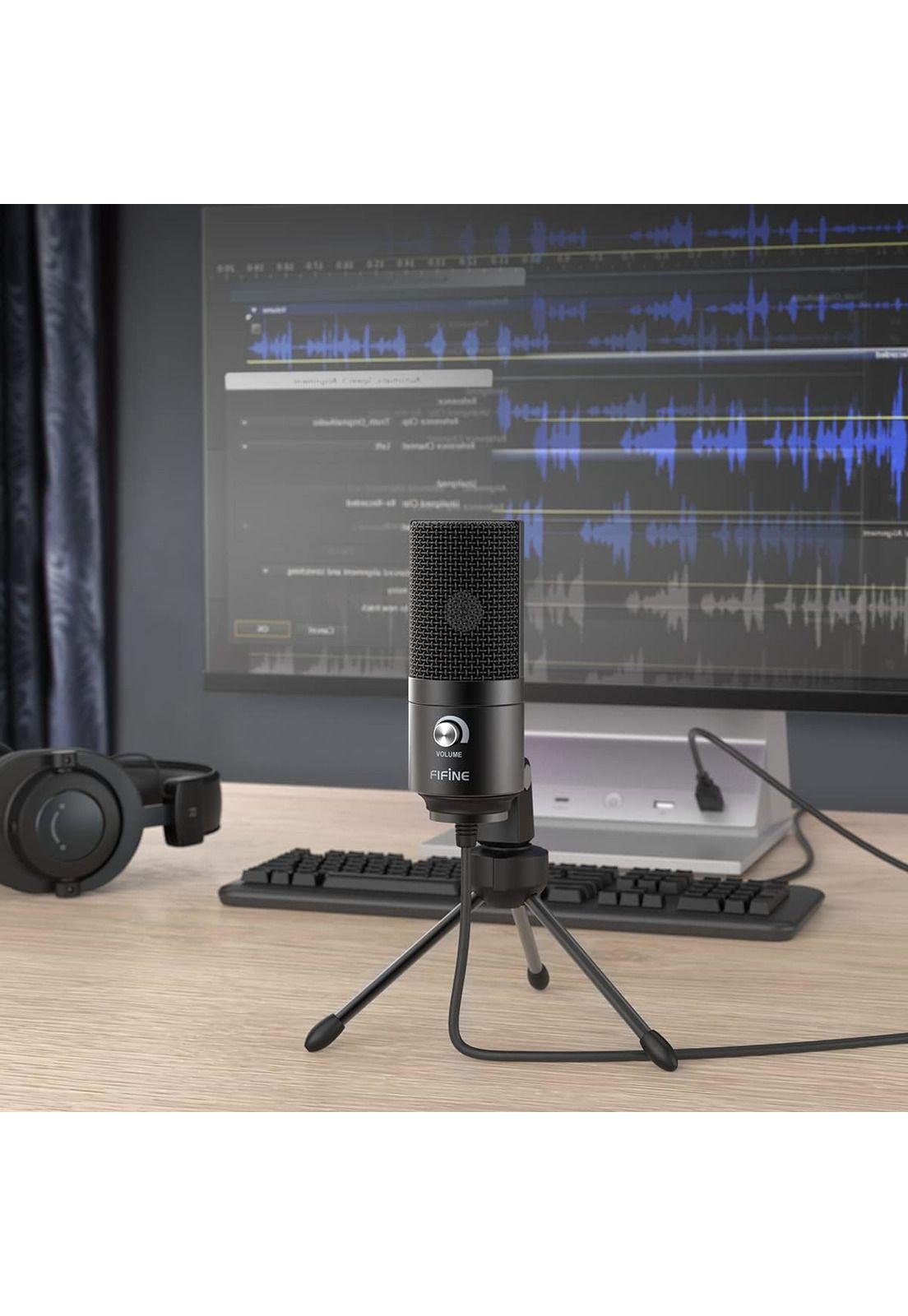 Micrófono Condensador USB Multiplataformas Fifine K669BK Pro-9