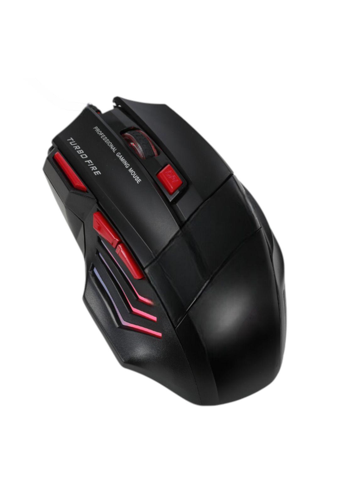 Mouse Gamer 7 Botones 3200 DPI + Turbo Fire Reptilex Rx0006-3