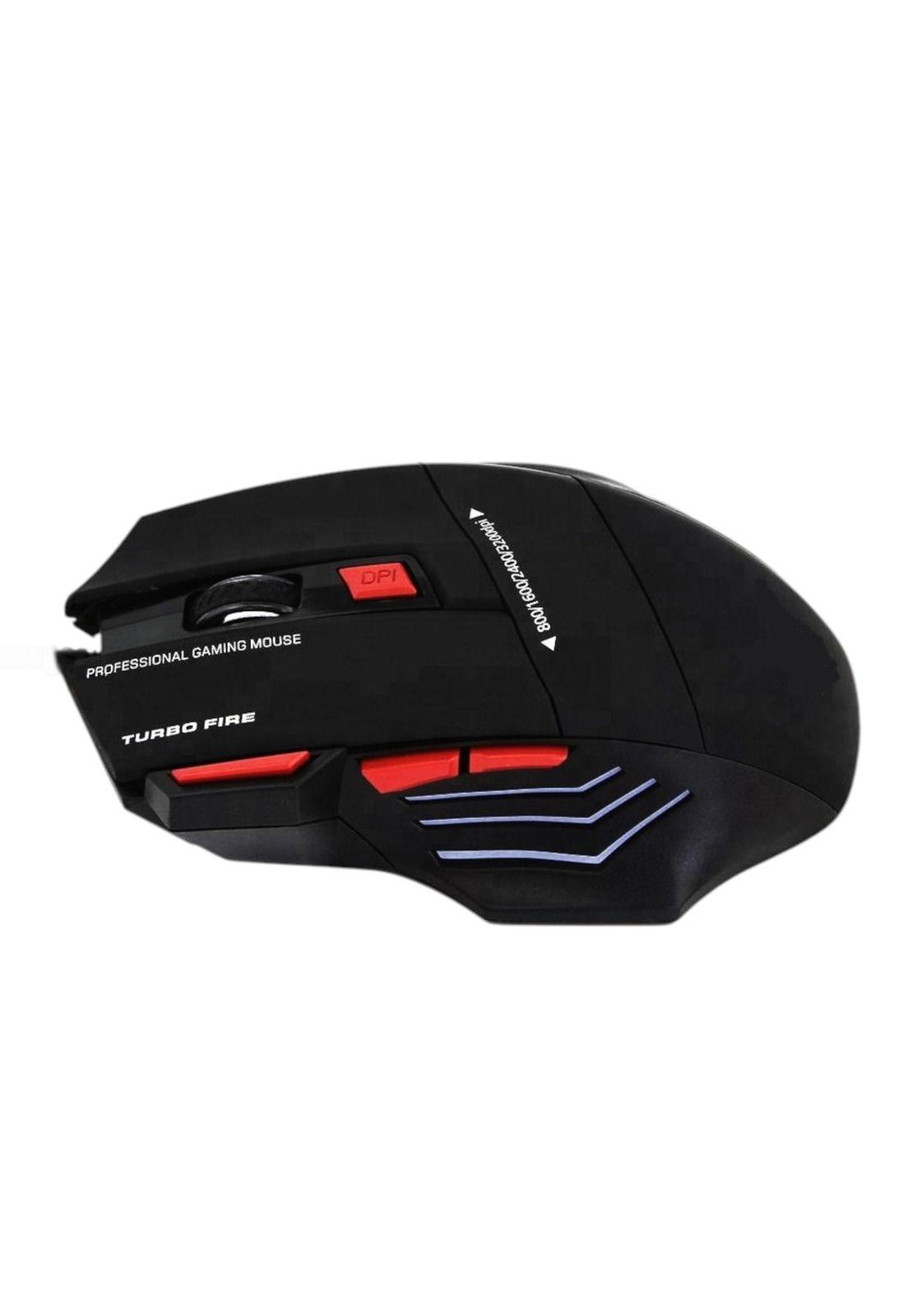 Mouse Gamer 7 Botones 3200 DPI + Turbo Fire Reptilex Rx0006-4