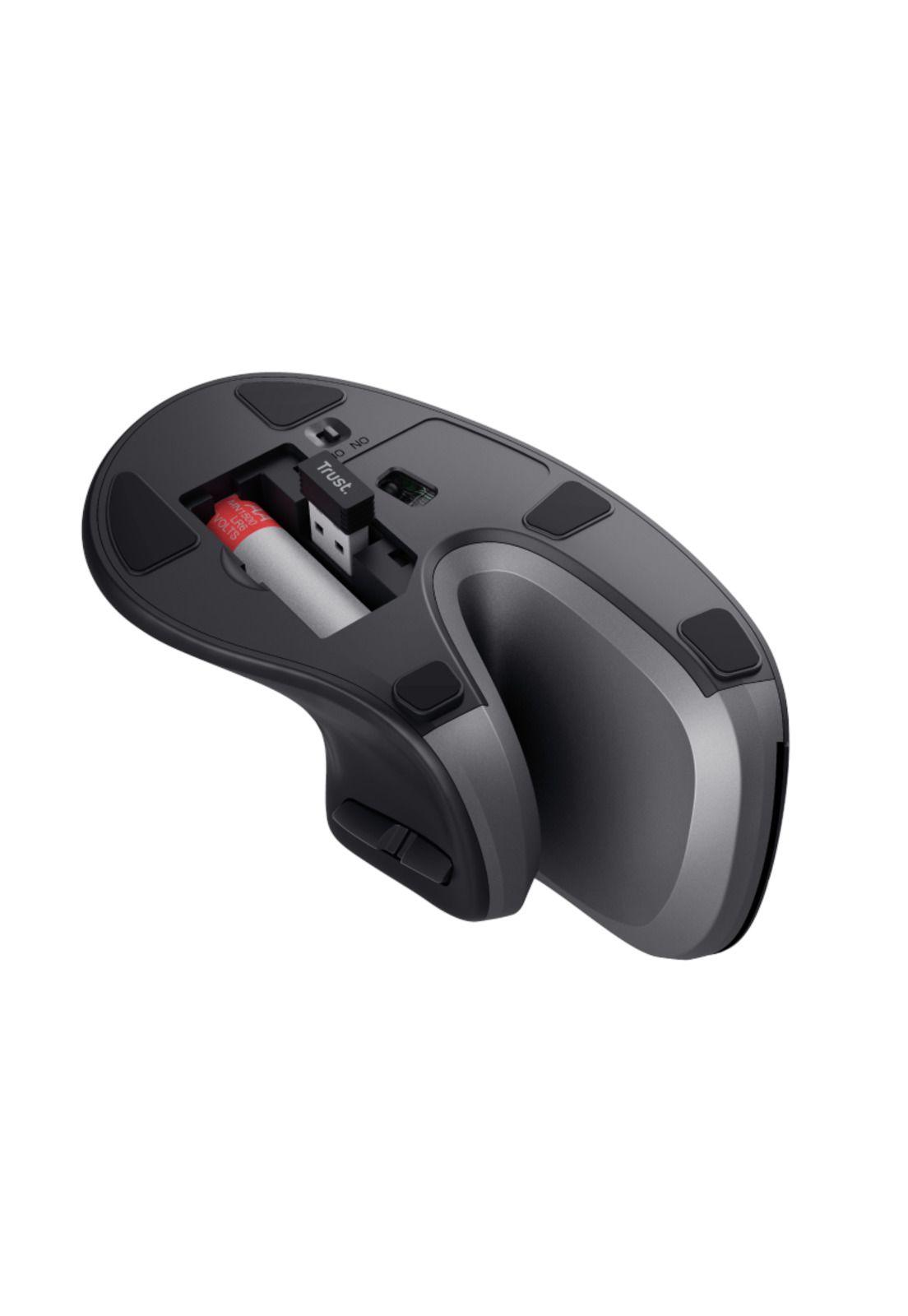 Mouse Vertical Inalámbrico Ergonómico Trust Verro Black 2G-4