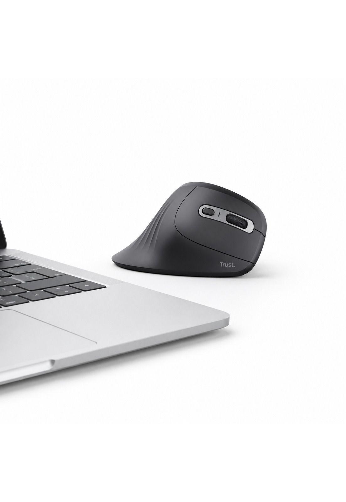 Mouse Vertical Inalámbrico Ergonómico Trust Verro Black 2G-8