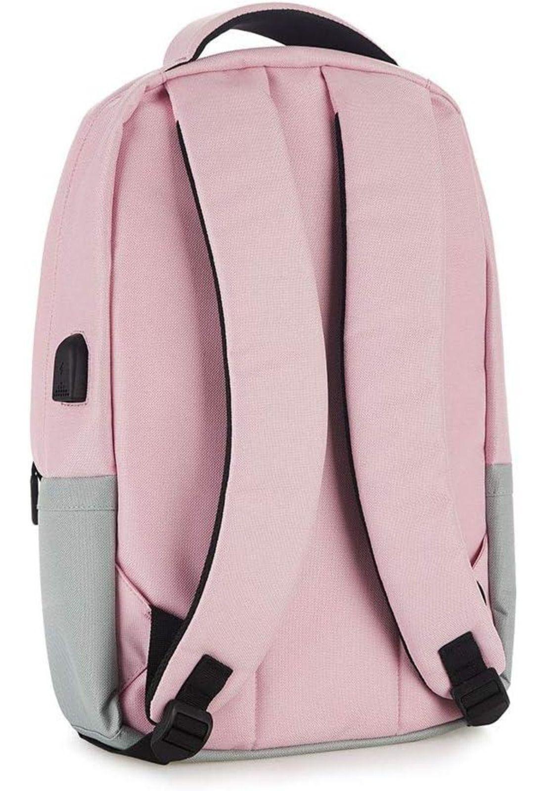 Mochila Rosada Pantone de Notebooks 16” + Cable de Carga USB-2