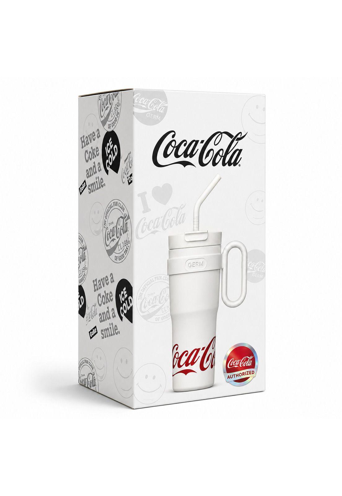 Vaso Térmico GERM Coca-Cola 1100ML White Acero Inoxidable-4