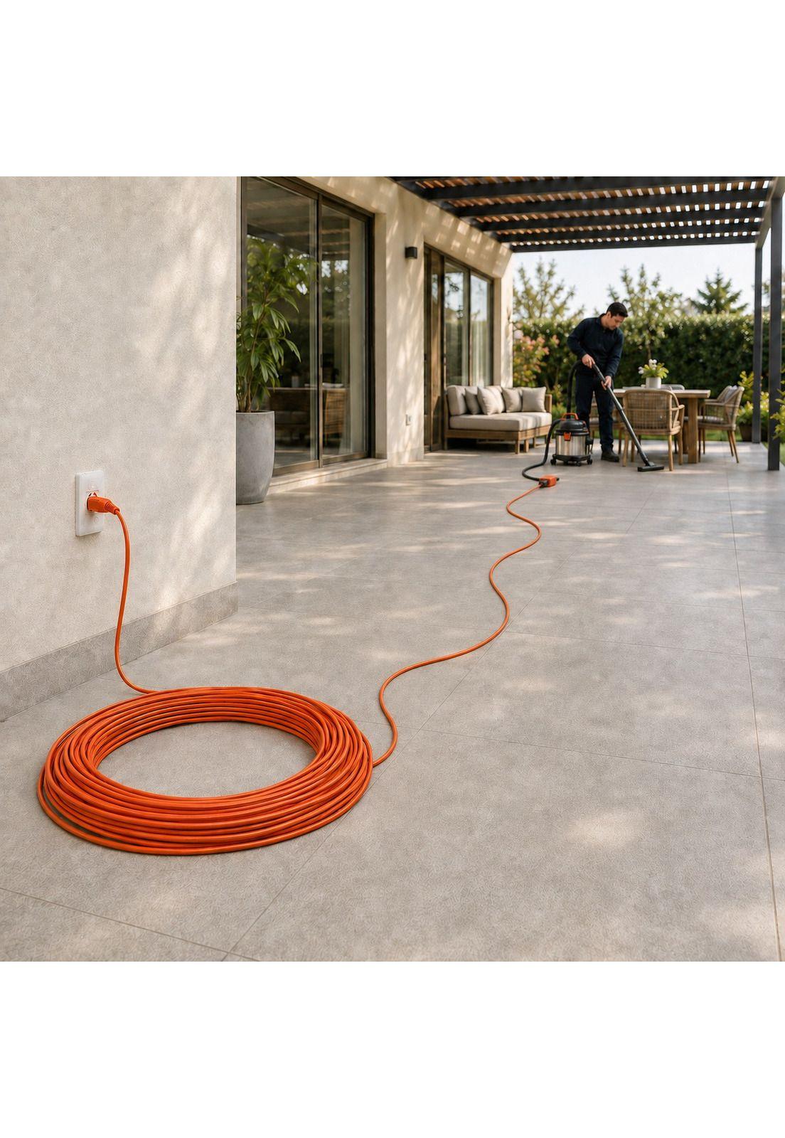 Extensión Eléctrica 30 Metros SEC XT49 / 2500W / 10A Naranjo-8