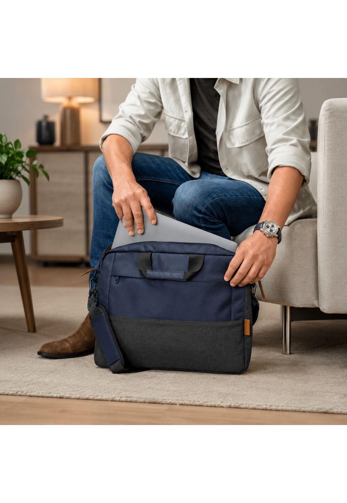 Bolso Notebook Trust Lisboa 16"Ultra Delgado Navy Premium-9