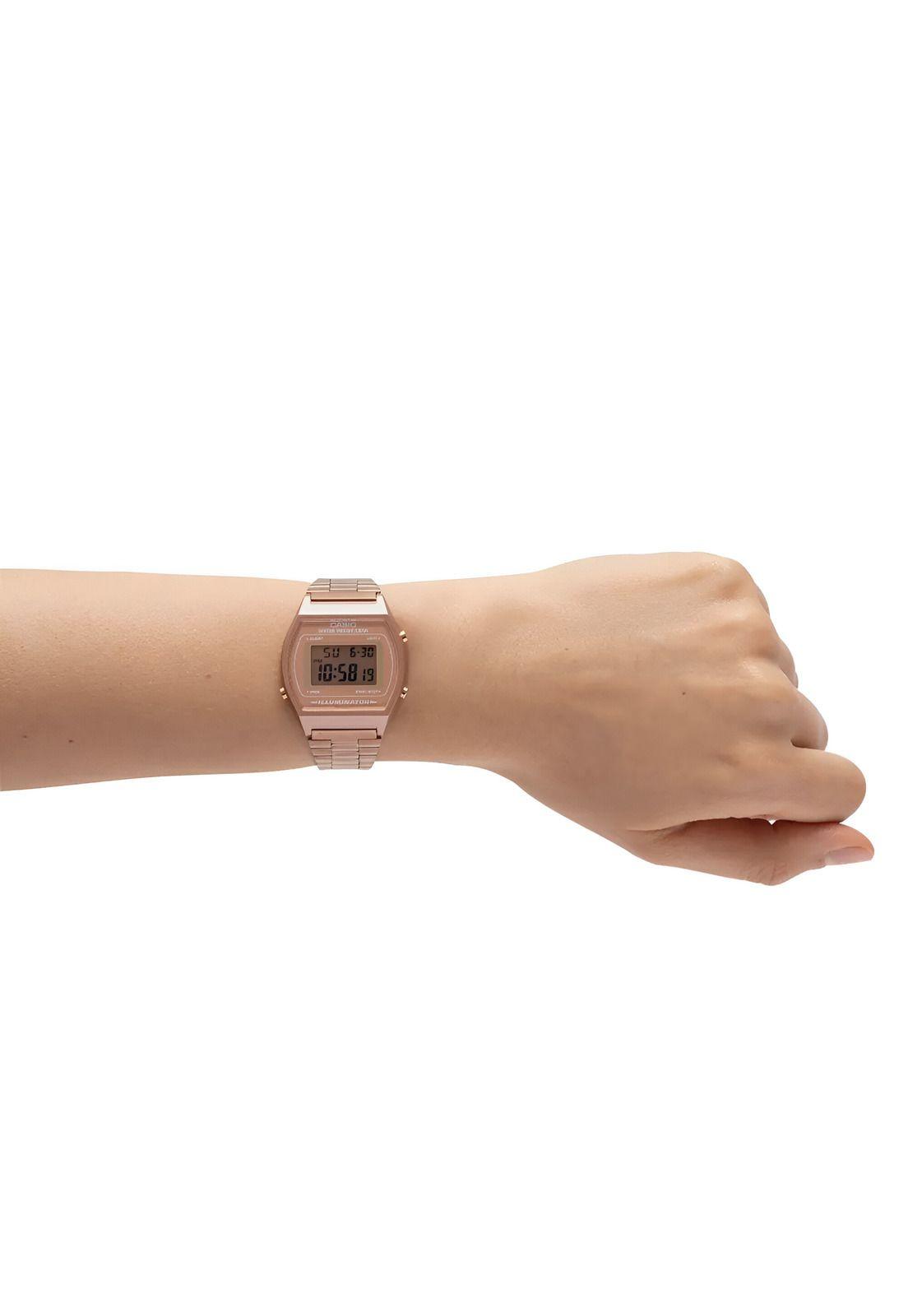 Reloj Digital Casio Oro Rosa Mujer B640WMR-5ADF-2