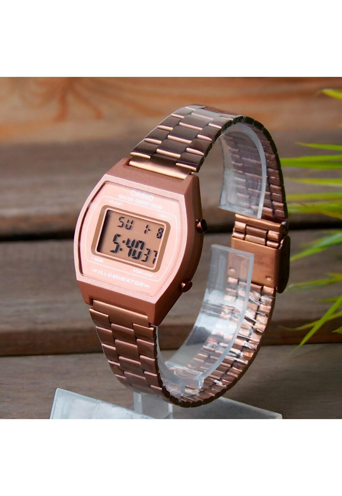 Reloj Digital Casio Oro Rosa Mujer B640WMR-5ADF-3