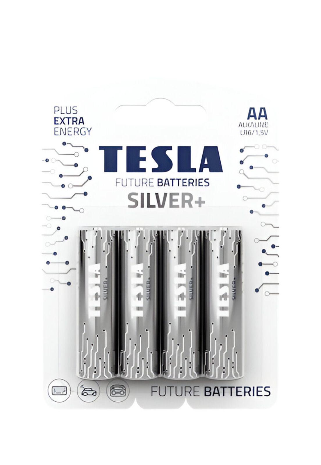 Pack 12 Pilas AA Tesla Silver+ Alkaline Plus Extra Energy-3