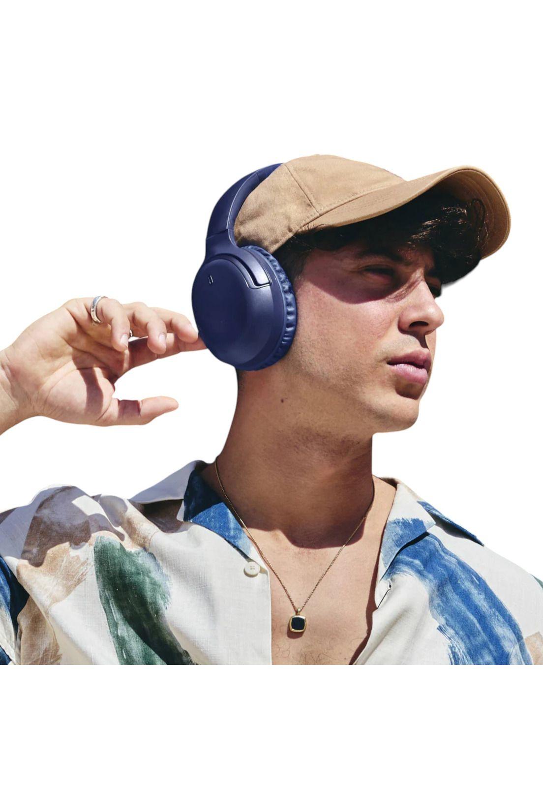 Audífonos Bluetooth Energy Sistem Rizz Fold Navy Deep Bass 50 Hrs-3