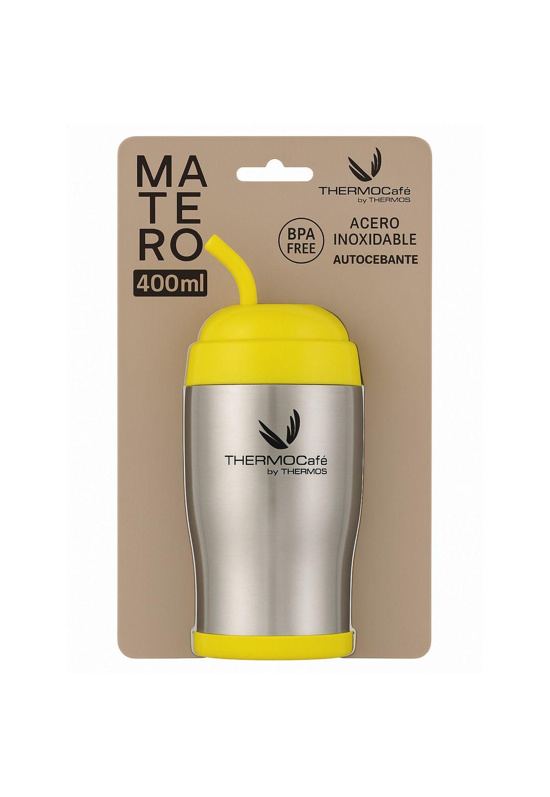 Vaso Térmico MUG Matero Inoxidable Thermos Amarillo 400ML-2