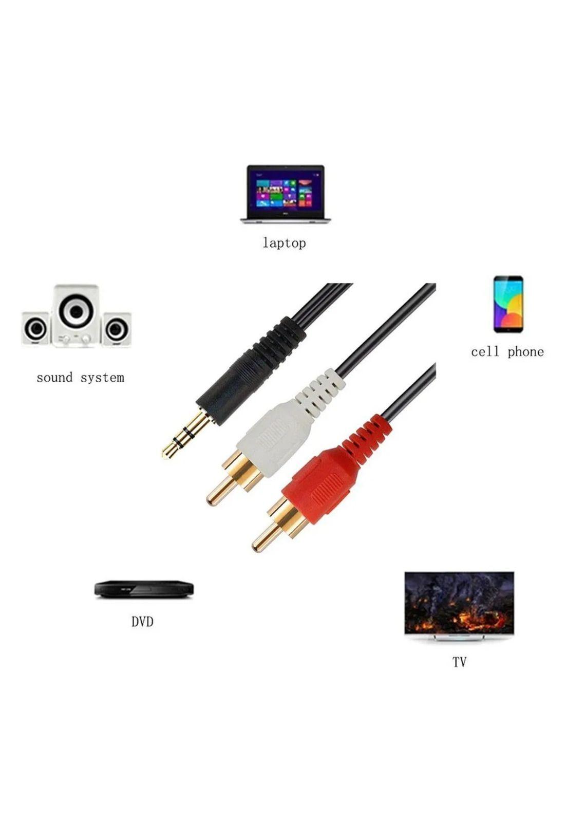 Cable De Audio (2X1) Jack 3.5mm a RCA 3 MT Ulink Deluxe Line-2