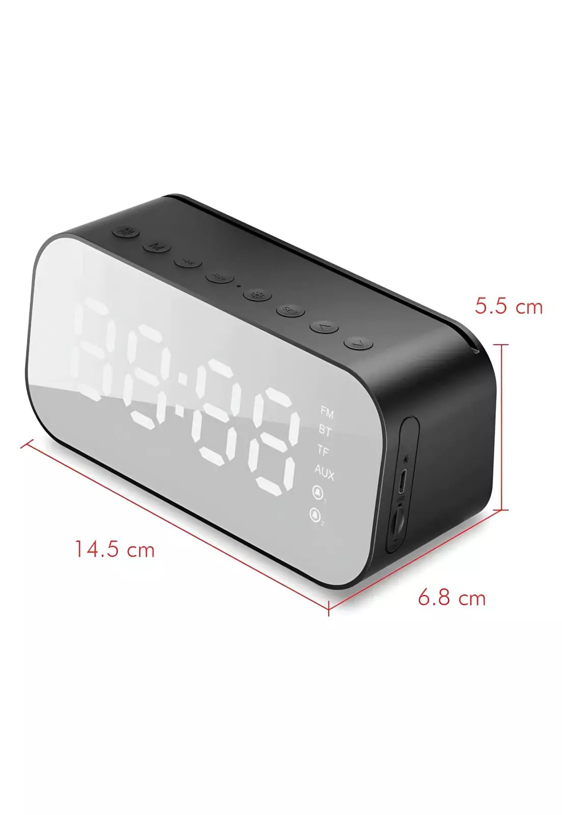 Parlante Bluetooth Havit con Despertador/ Termometro/ Radio-4