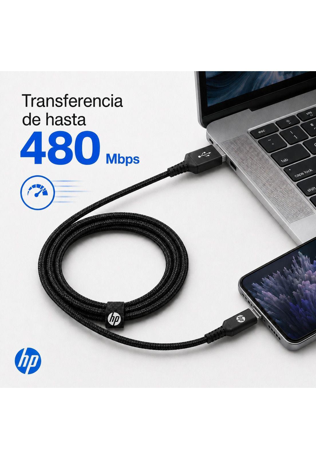 Cable De Datos HP USB a Type-C 3A High Power 2MT-7