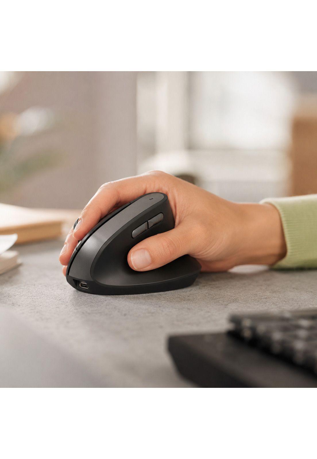 Mouse Vertical Inalámbrico Trust Bayo II Recargable Ergonomico-9