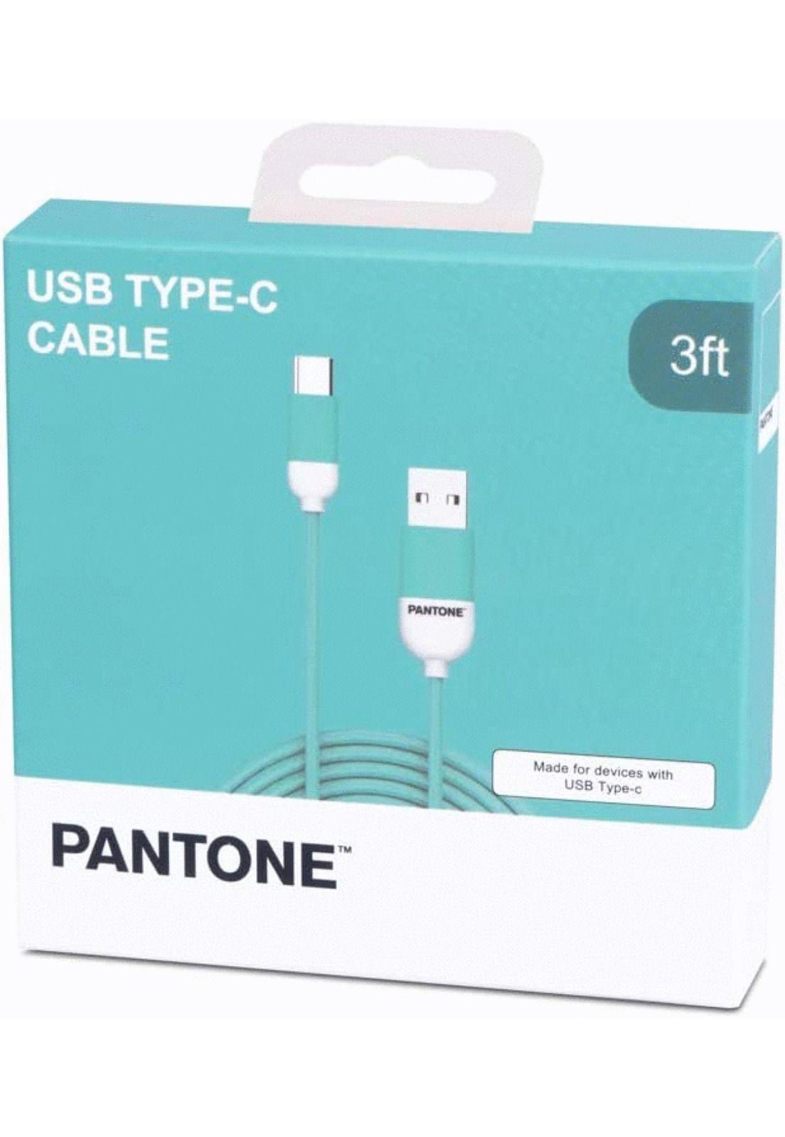 Cable De Datos Type-C Reforzado 1M Pantone AndroidAuto Green-0