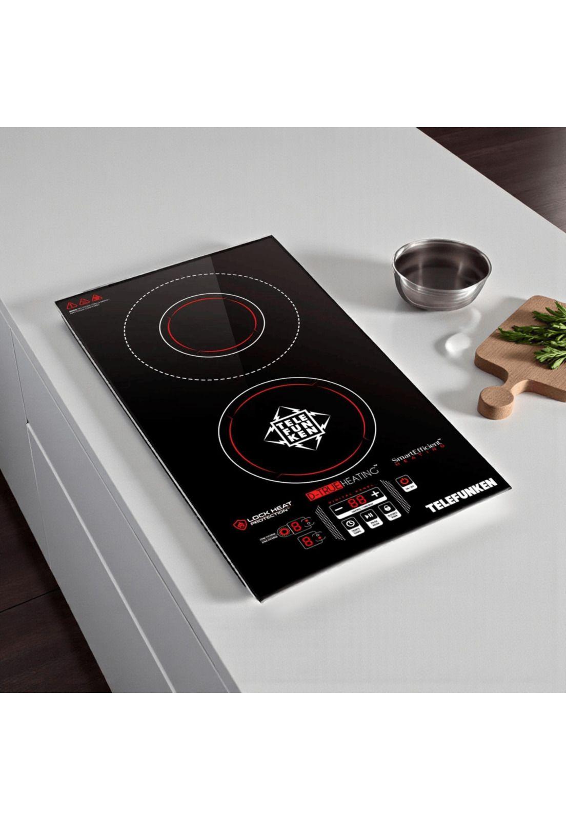 Cocina Eléctrica Encimera Dual Vitrocerámica Touch 3200W SEC-8