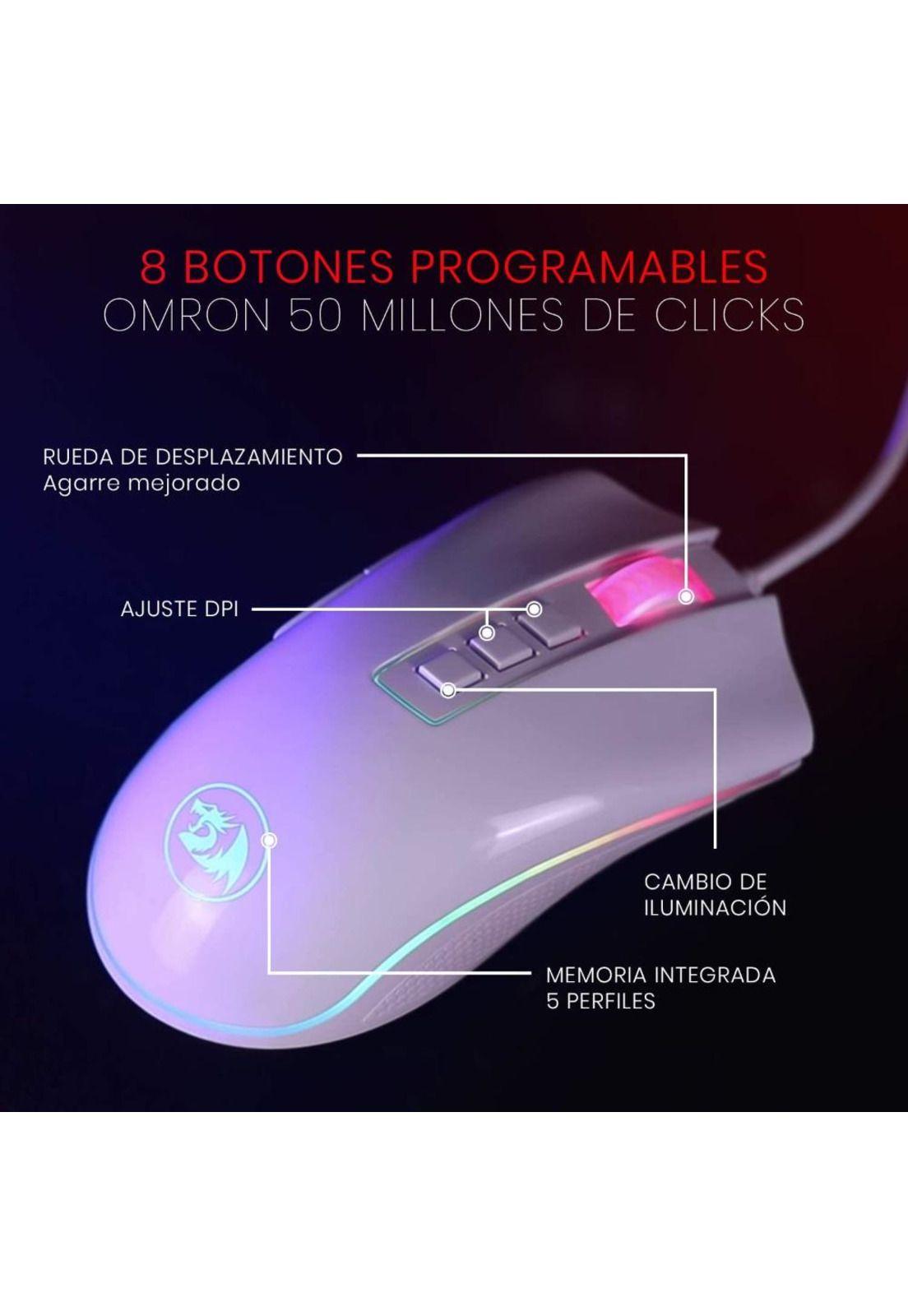 Mouse Redragon Cobra Gamer Blanco M711W Edition Pro-6