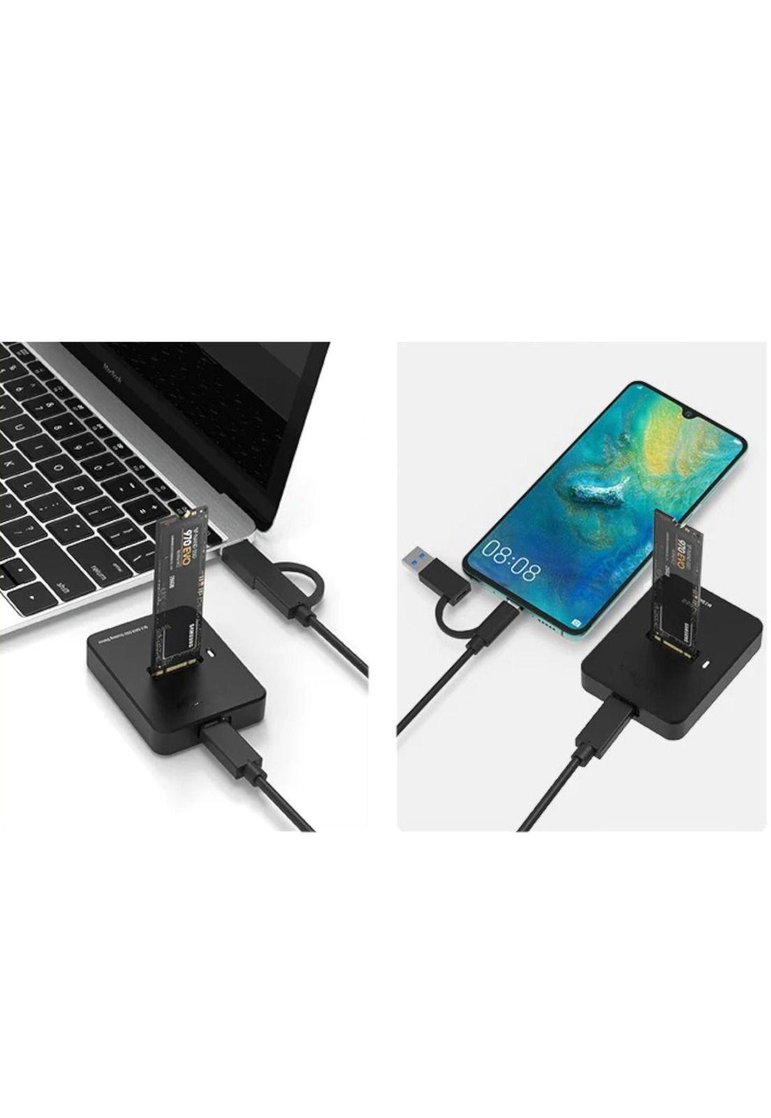 Lector de Discos SSD M.2 Dock Station USB 3.0 + USB-C DCKM2-3