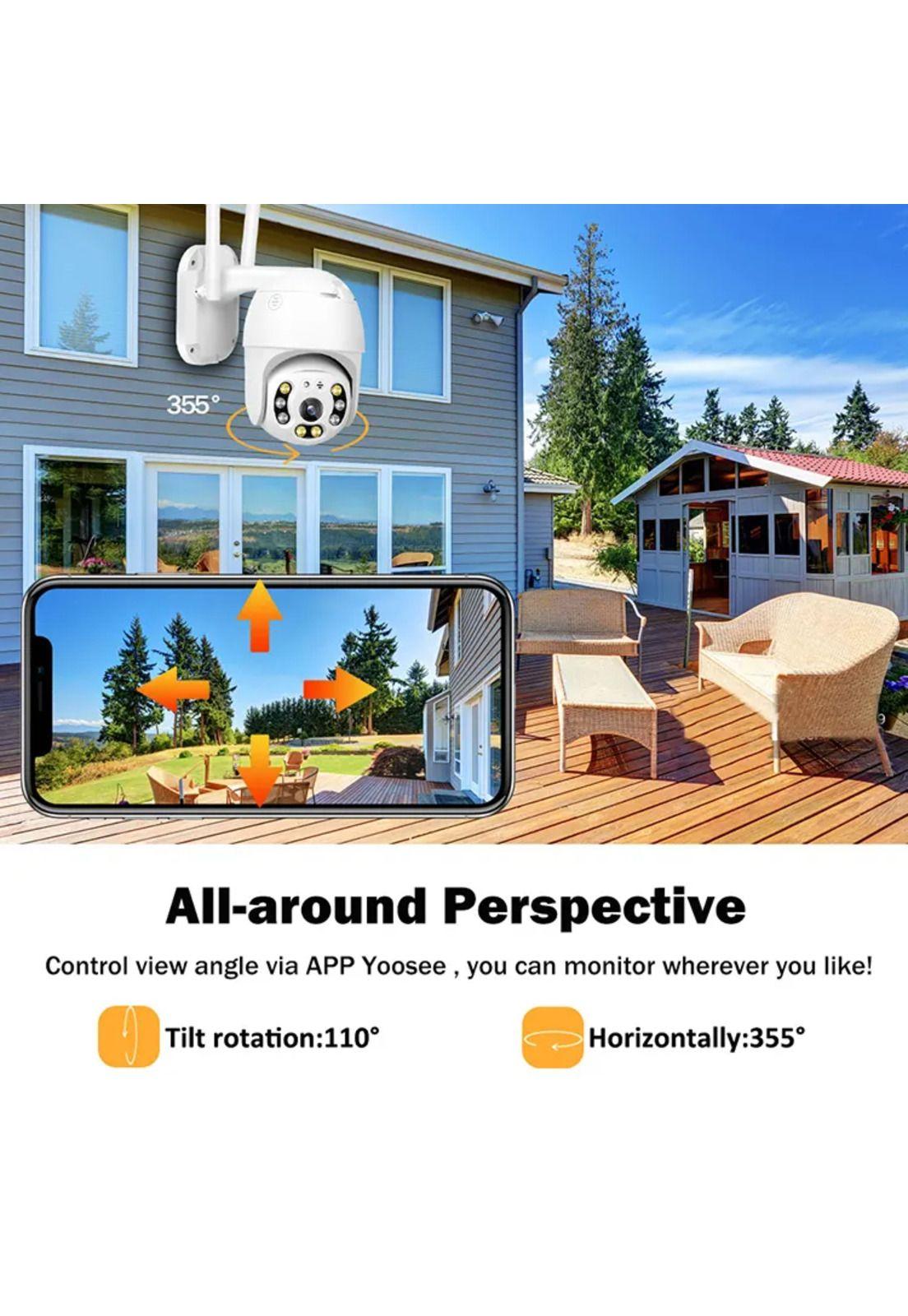 Cámara de Seguridad Robótica 1080p PTZ Wifi WaterProof IP66-9