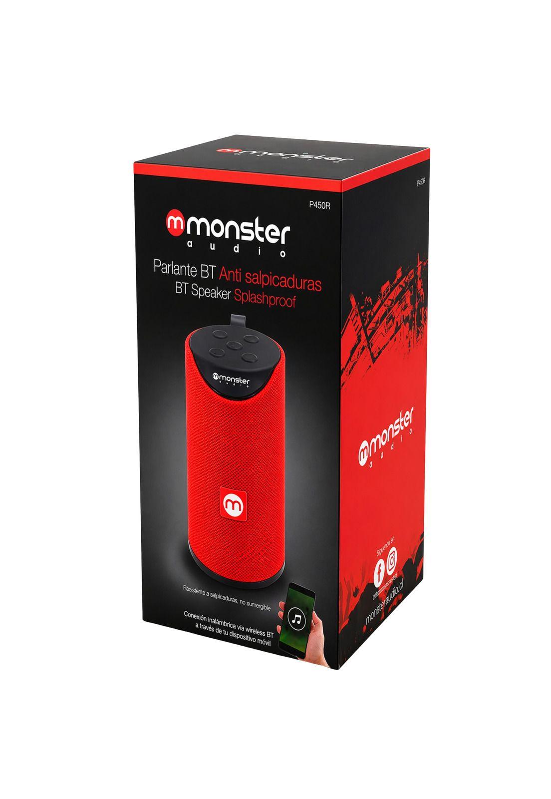 Parlante Portátil Bluetooth Waterproof Monster P450 Rojo-4