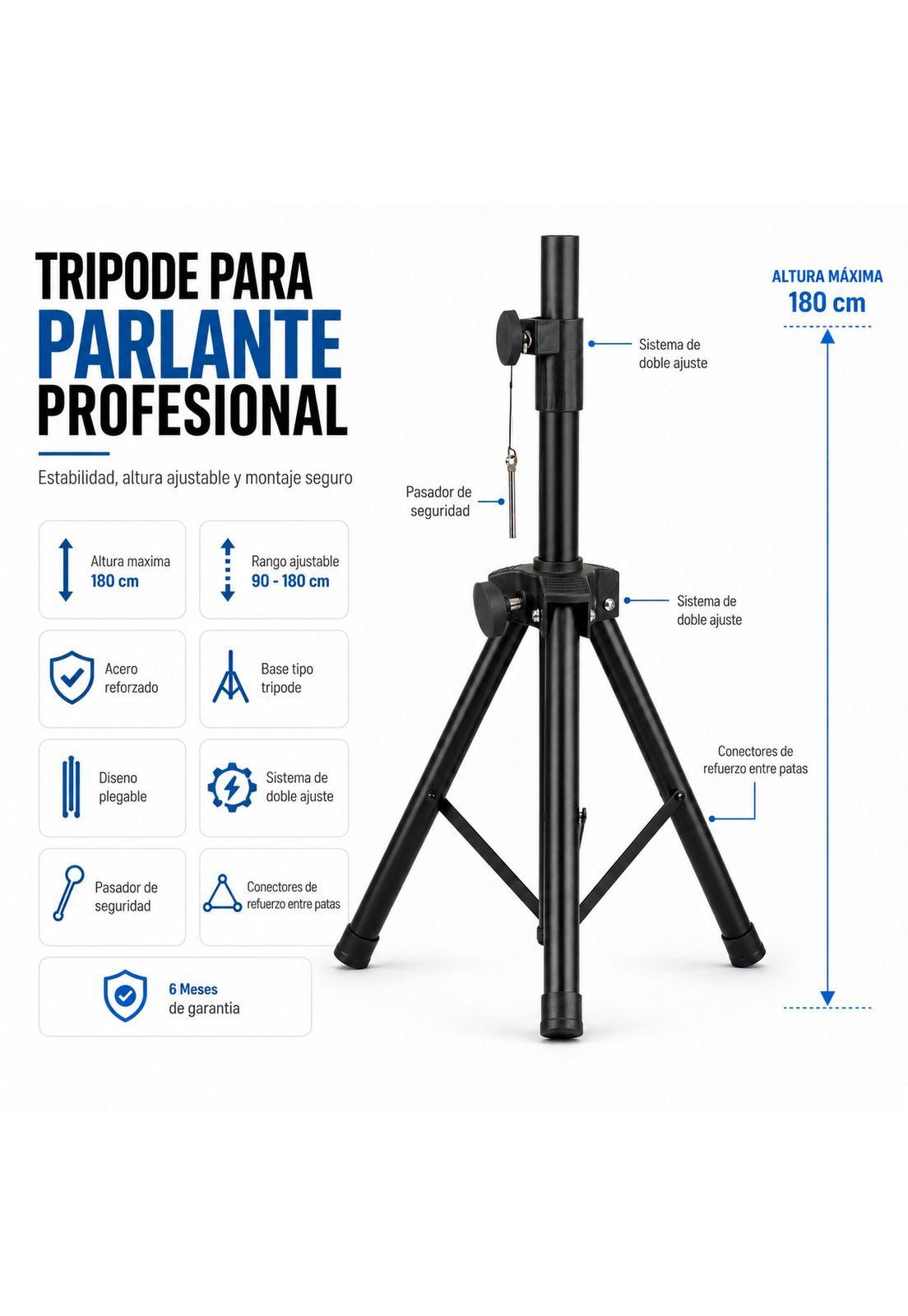Tripode para Parlante Profesional de Acero Reforzado Multiusos-3