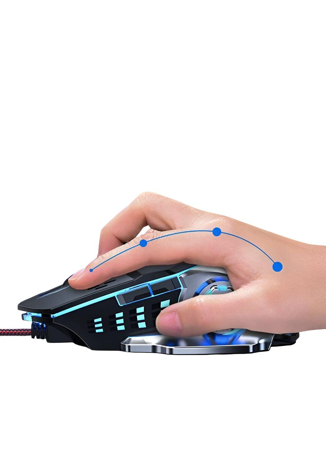 Mouse Gamer Reptilex 5 Botones Retroiluminado RX0005 3200DPI-2