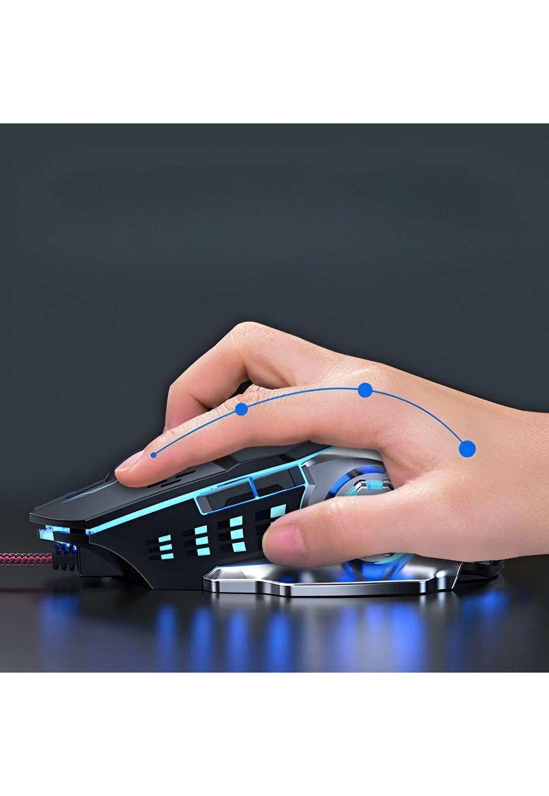 Mouse Gamer Reptilex 5 Botones Retroiluminado RX0005 3200DPI-7