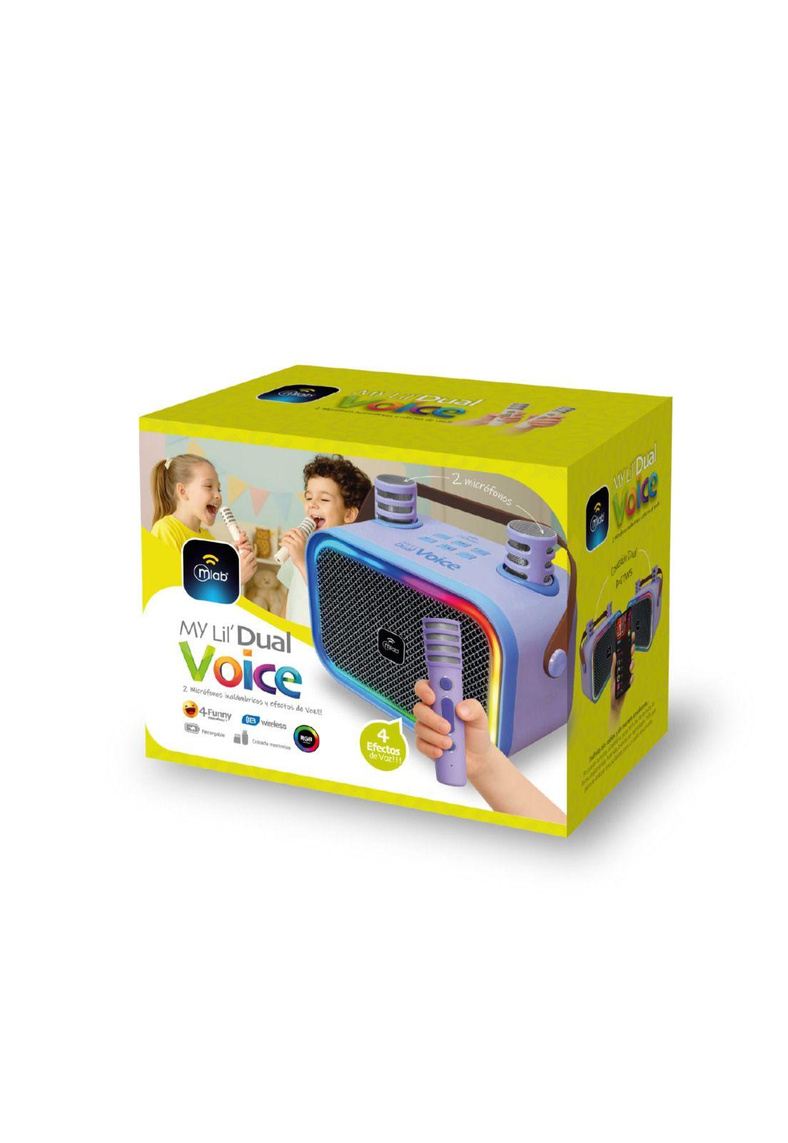 Karaoke Infantil RGB con 2 Micrófonos Inalámbricos Lila My Lil Dual Voice-9