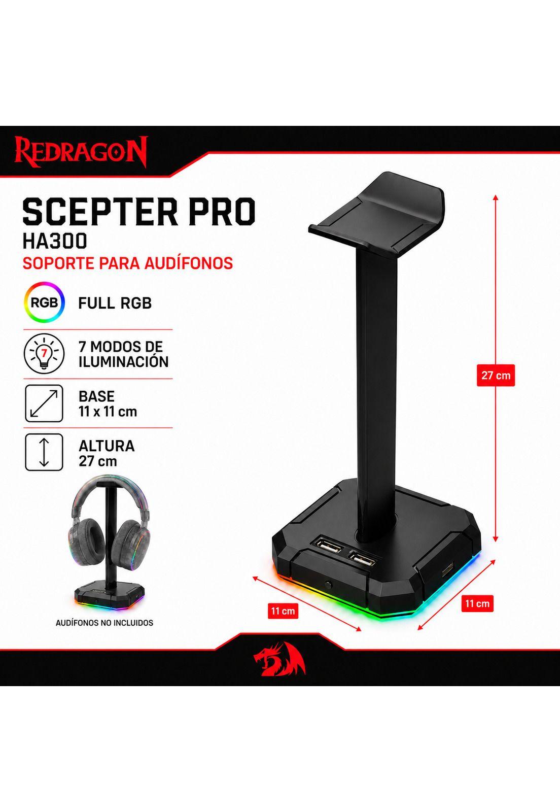 Soporte para Audífonos Redragon Scepter con Hub Usb FULL RGB-7