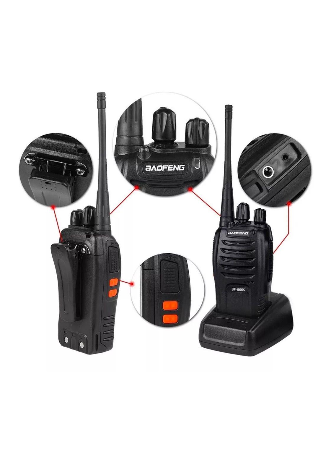 Kit de Radios Intercomunicadores Walkie Talkie 16 Canales BF-6