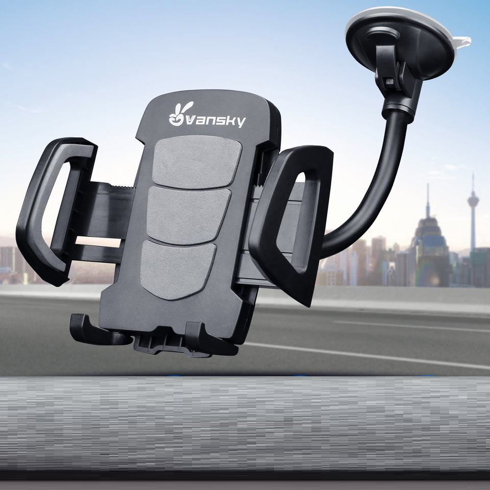 Soporte de Auto para Smartphone con Brazo Telescópico Vidrio-15