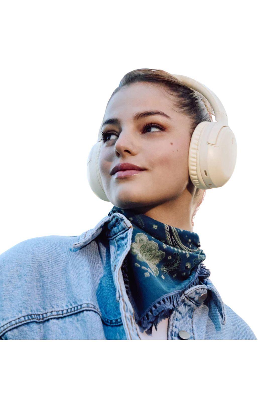 Audífonos Bluetooth Energy Sistem Rizz Fold Cream Deep Bass 50Hrs-3