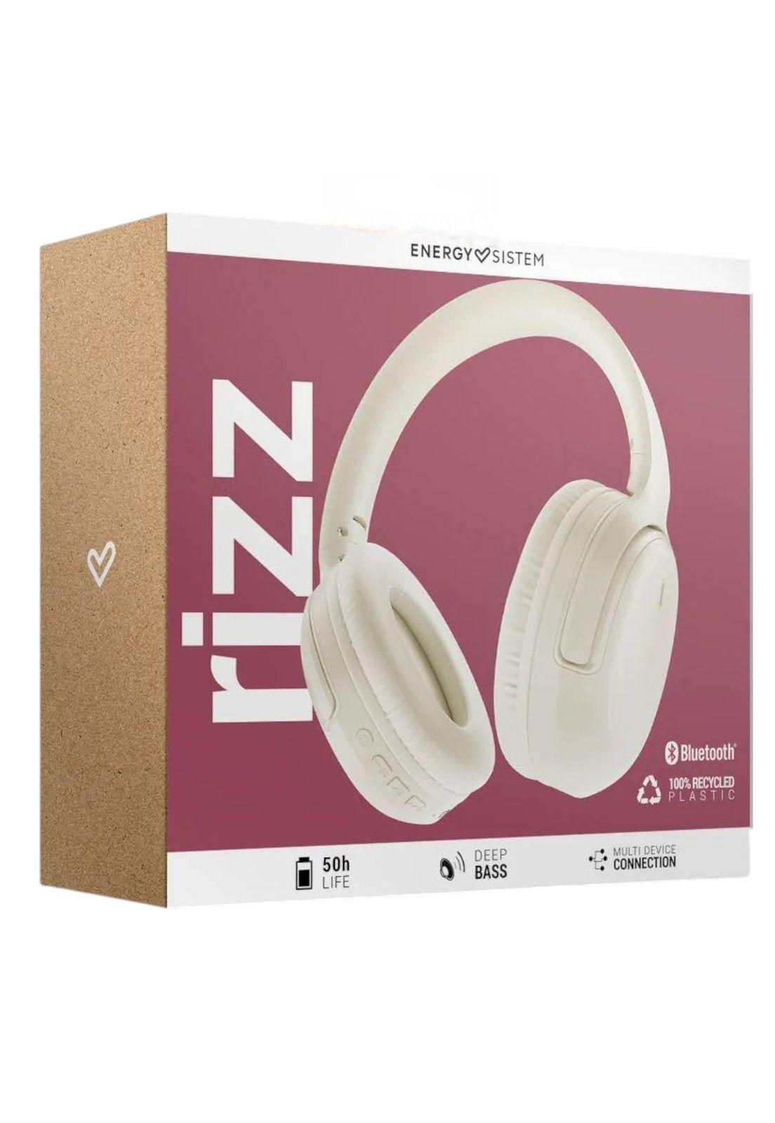 Audífonos Bluetooth Energy Sistem Rizz Fold Cream Deep Bass 50Hrs-4